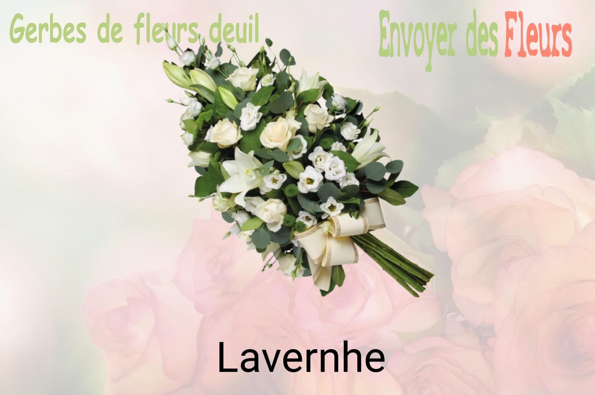 Gerbe de fleurs de deuil livrée à Lavernhe